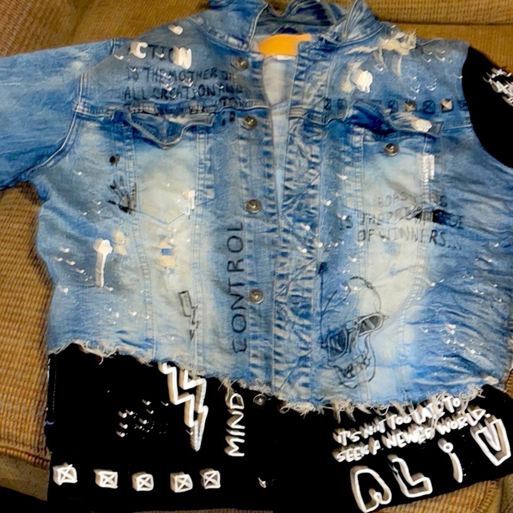 Smoke rise dnm Jean jacket Xl